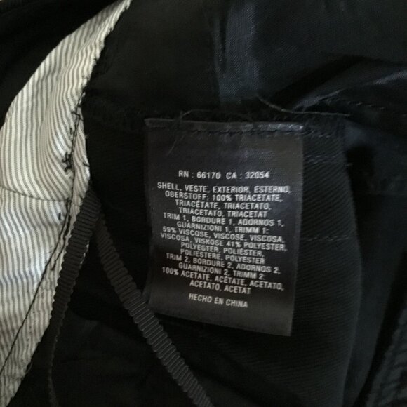 LEIFSDOTTIR ANTHROPOLOGIE Women High Waist Black Wide Leg Pearl Button Pants 6 - Picture 14 of 14